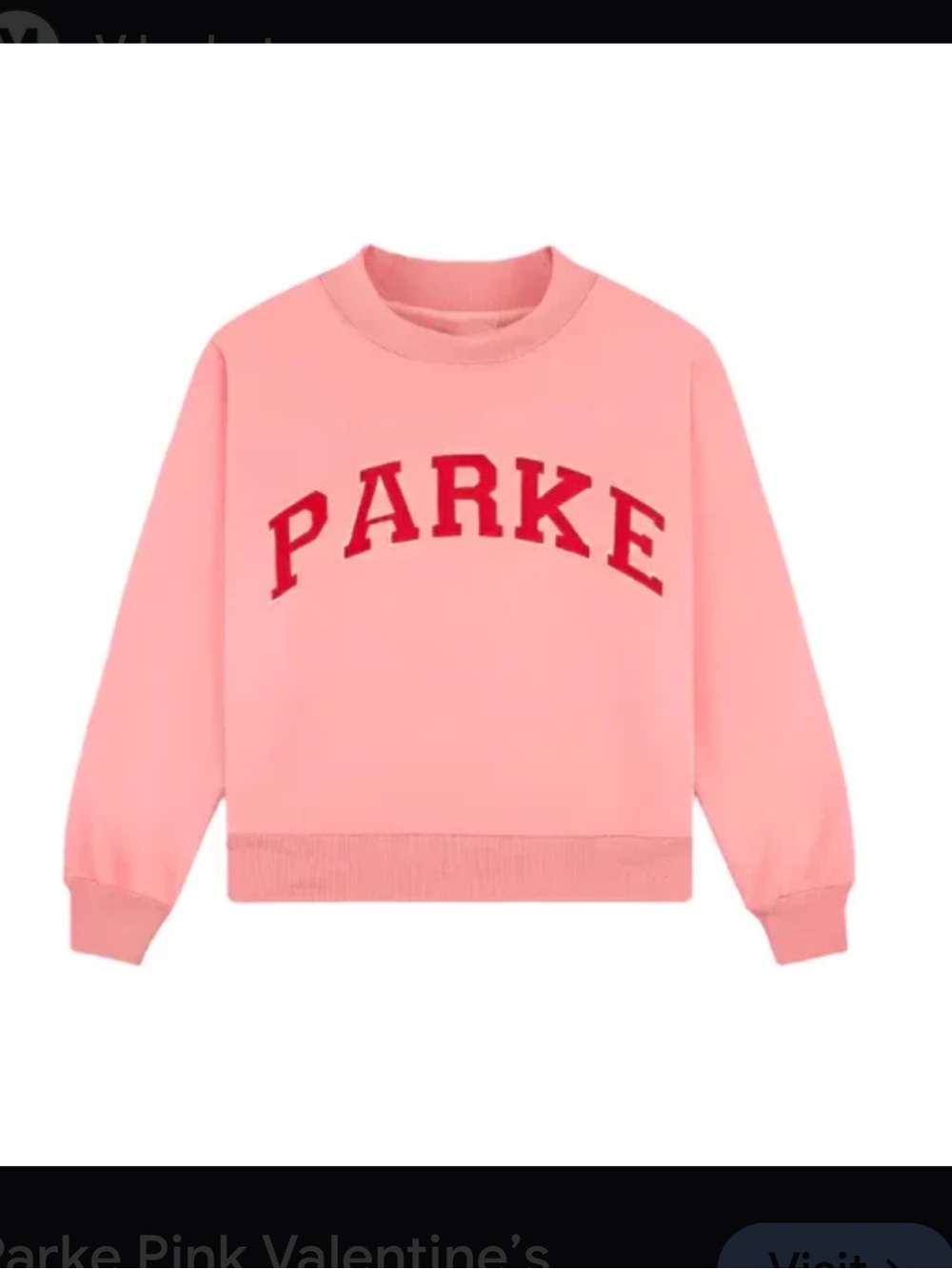 Parke Pink Logo Crewneck Sweatshirt